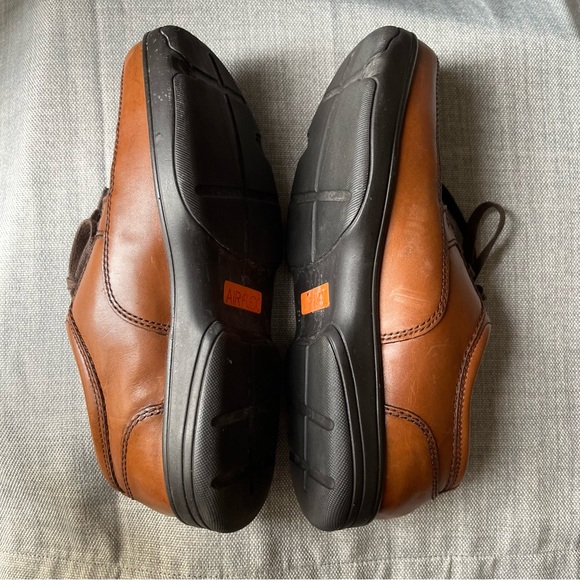 M&S Shoes Mens US 8 Brown Faux Leather Air Flex Total Comfort Extra Wide Fit - Picture 12 of 16